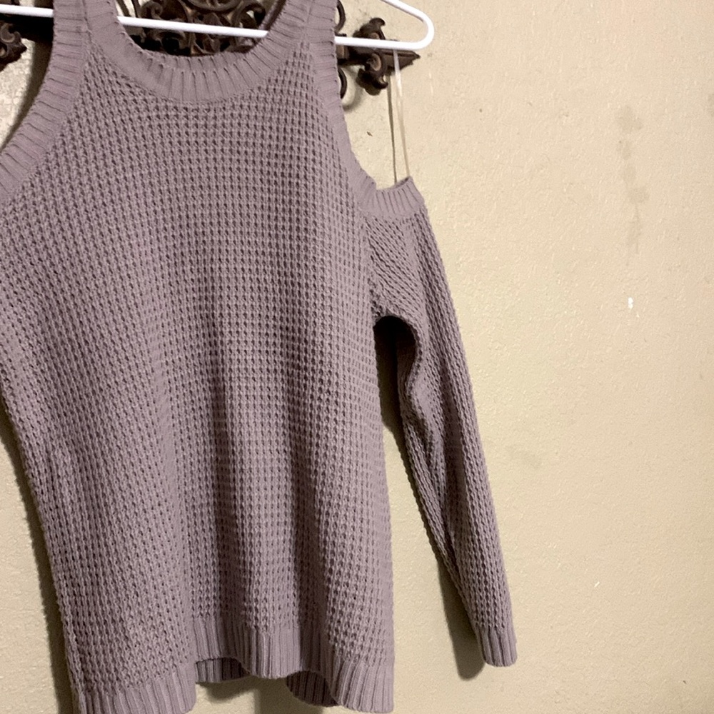Charlotte Russe cut off shoulder sweater size LG